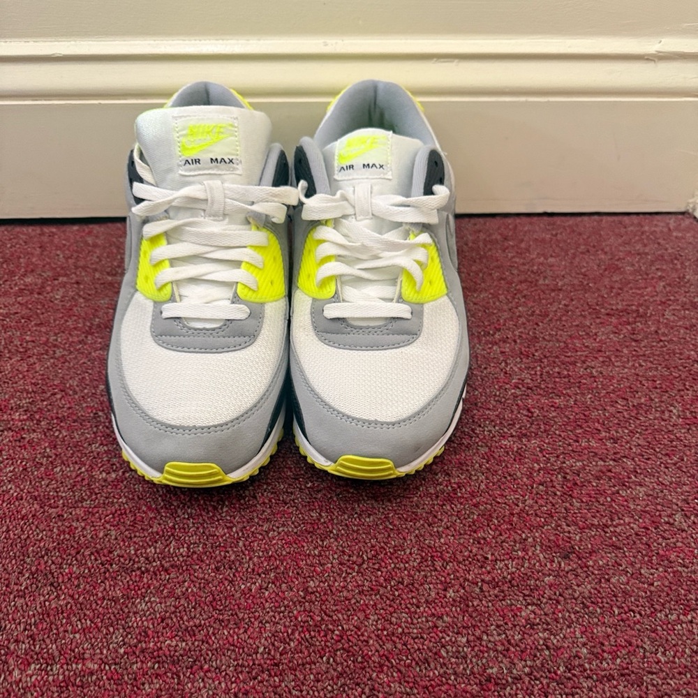 Nike Air Max White and Neon Sneakers